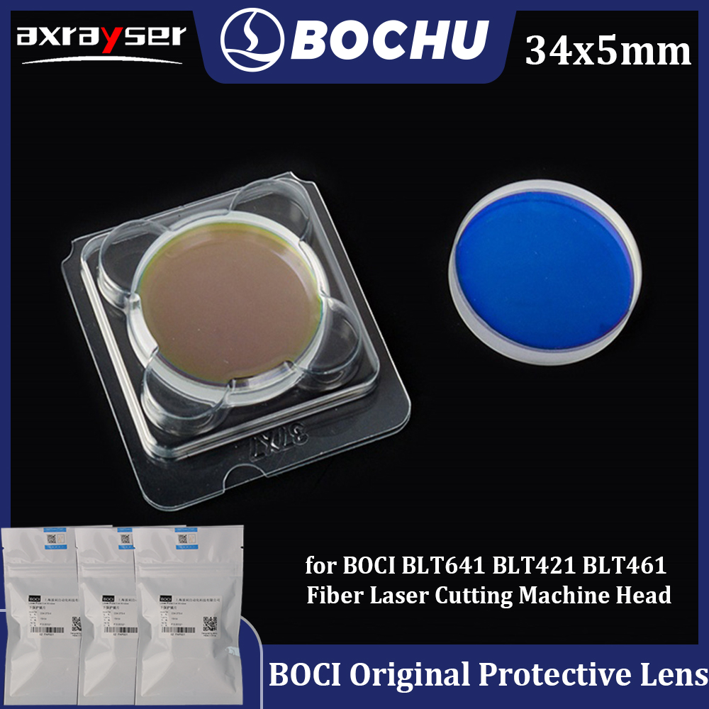 Lentille de protection originale BOCHU 34x5 BOCI 15KW 20KW pour têtes de découpe laser à fibre BLT641 BLT421 BLT461