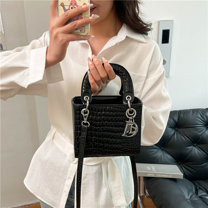 Bolsa Transversal de Couro Elegante para Mulheres, Bolsa de Ombro de Designer Luxuosa, Bolsa Clássica, Bolsa de Mão Feminina, Bolsas de Fraldas Estilosas