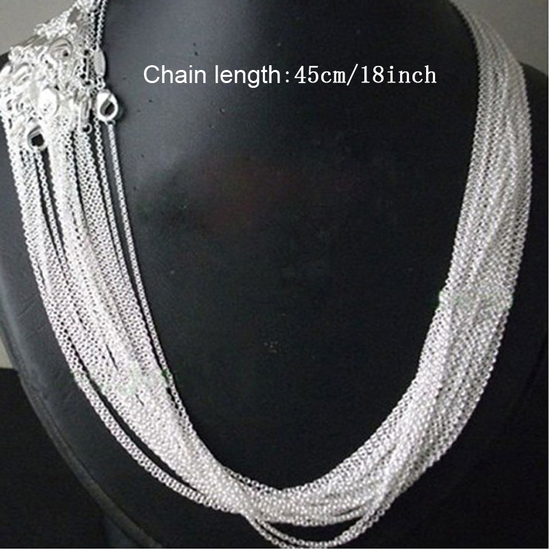 Großhandel 925 Sterling Silber 5 Teile/los 16/18/20/22/24/zoll 1.mm O-kette Halskette Für Männer Frauen Mode Schmuck