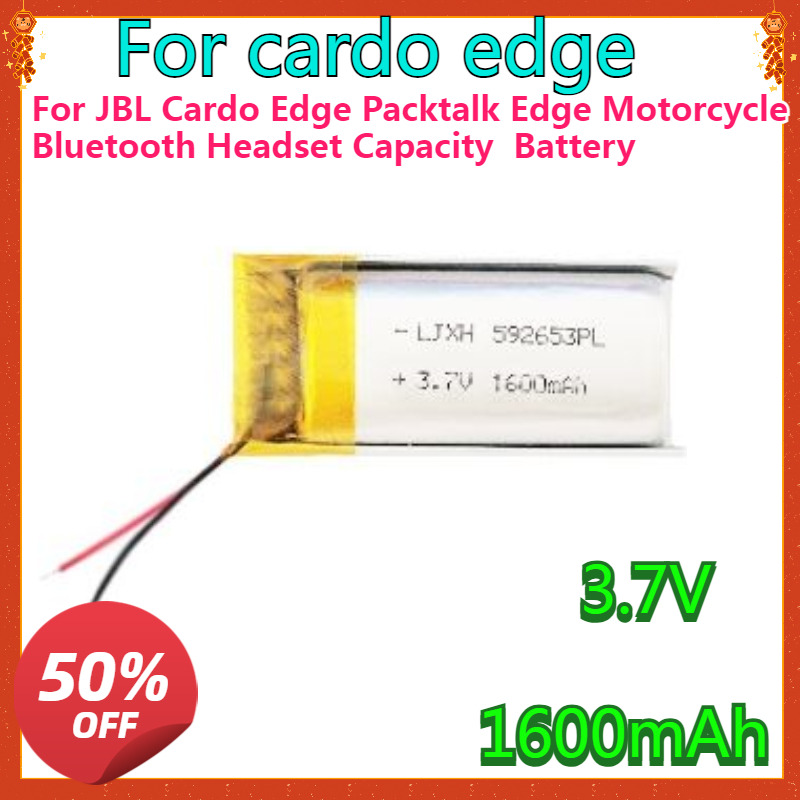 New High Quality Replaceable for JBL Cardo Edge Packtalk Edge Motorcycle Bluetooth Headset Capacity 1600mAh Battery