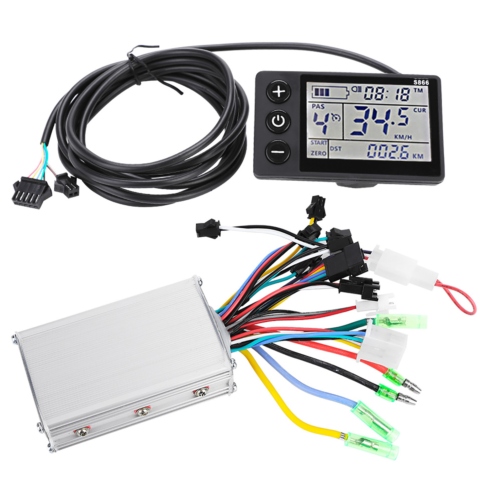 Controlador de Motor LCD para Scooter Eléctrico, Kit de controlador sin escobillas, Panel de pantalla LCD a prueba de agua, 24V a 48V