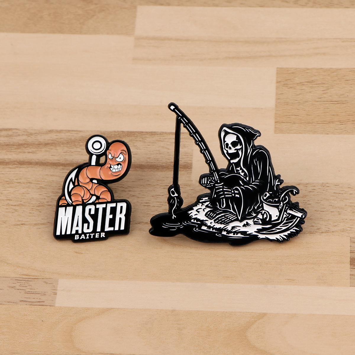 Fishing Funny Enamel Pin Cool Brooches Bag Lapel Pin Cartoon Holiday Badge Backpack Decoration Jewelry Gift for Friends