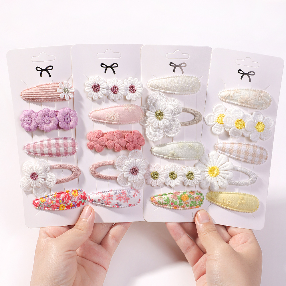 5 pçs/set crianças acessórios para o cabelo bb clipes doce printe hairbangs grampo de cabelo do bebê meninas barrette ins estilo margarida hairpin ornamento