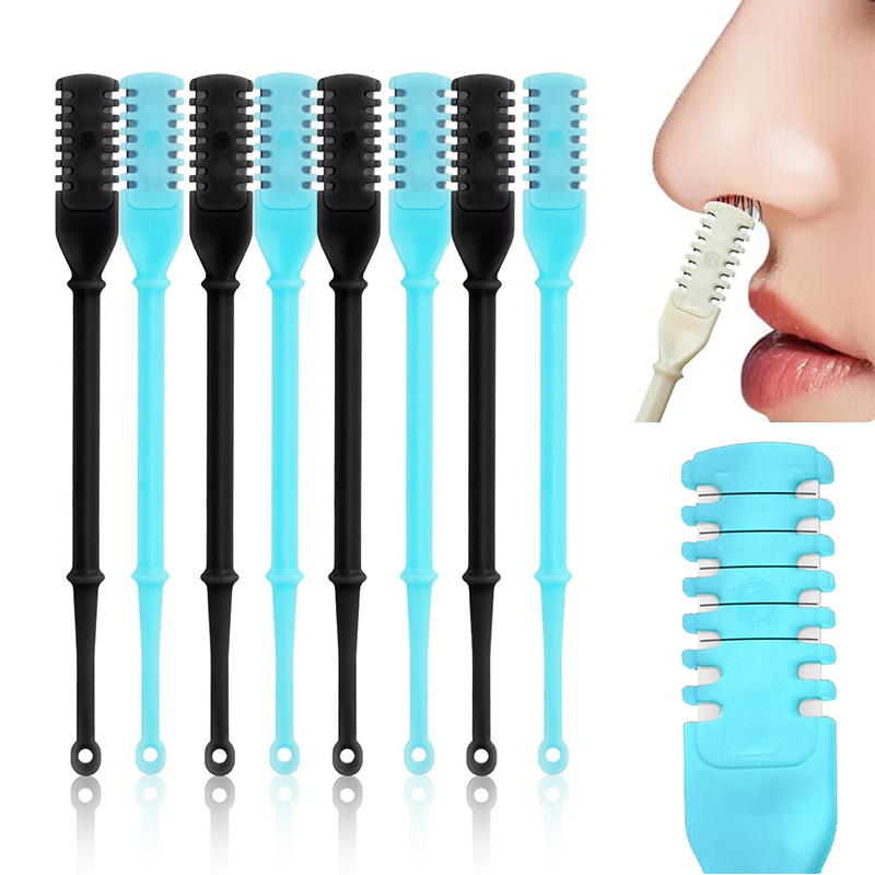 4Pcs New Nasal Hair Cutter Nose Hair Trimmer 2-in-1 Manual Nostril Hair Removal Tool Double Sided Blade Hair Removal Accessory
