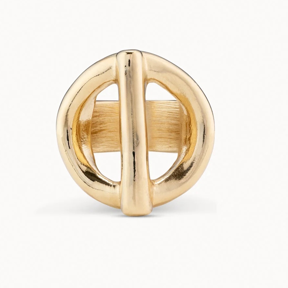 Самые продаваемые нишевые модные дизайнерские геометрические кольца 2025 года, круглая вертикальная форма стержня, высококлавишный стиль без столкновений