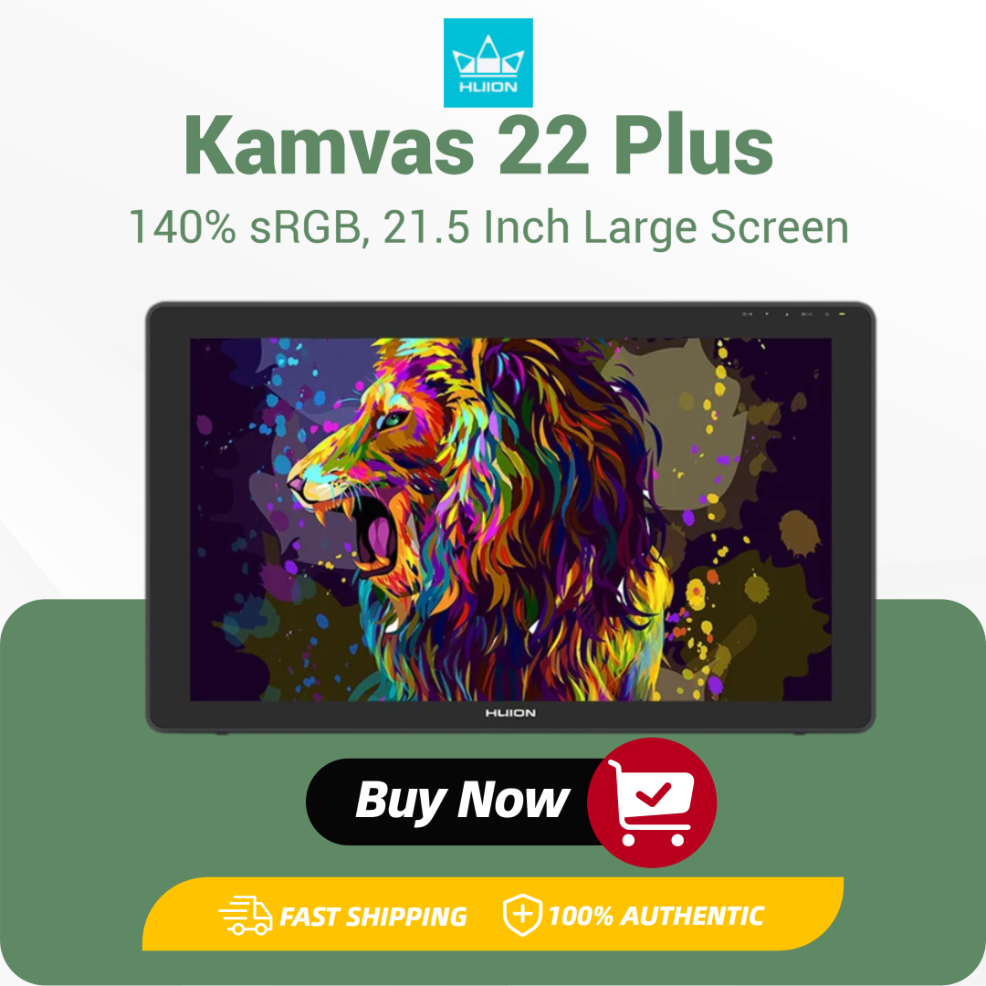 Huion Kamvas 22 Plus 21,5 inch grafisch tabletscherm Antireflectieglas 140% sRGB Tekenmonitor Linux MacOS Android-compatibel