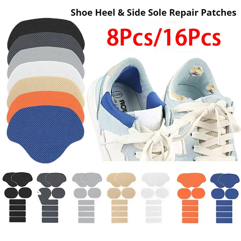 Parches Adhesivos para Reparación de Talones de Zapatillas, Reparación de Daños Laterales del Calzado, Aptos para una Amplia Gama de Zapatos