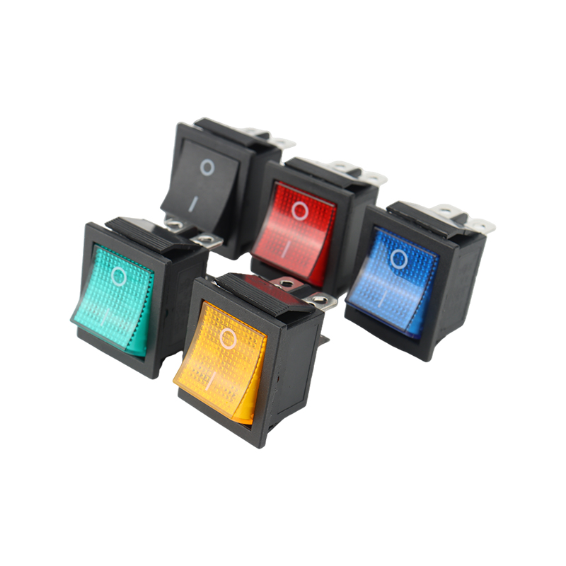 Interruptor basculante de enganche, interruptor de alimentación E/S de 4 pines con luz 16A 250VAC 20A 125VAC KCD4
