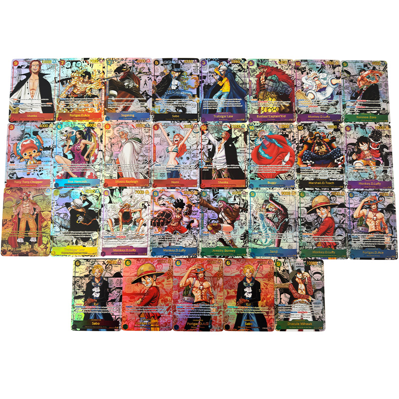 Аниме One Piece японская английская версия OPCG комиксы реплика Shanks Rayleigh Nika Luffy Buggy обучающая игра аниме коллекционные карты
