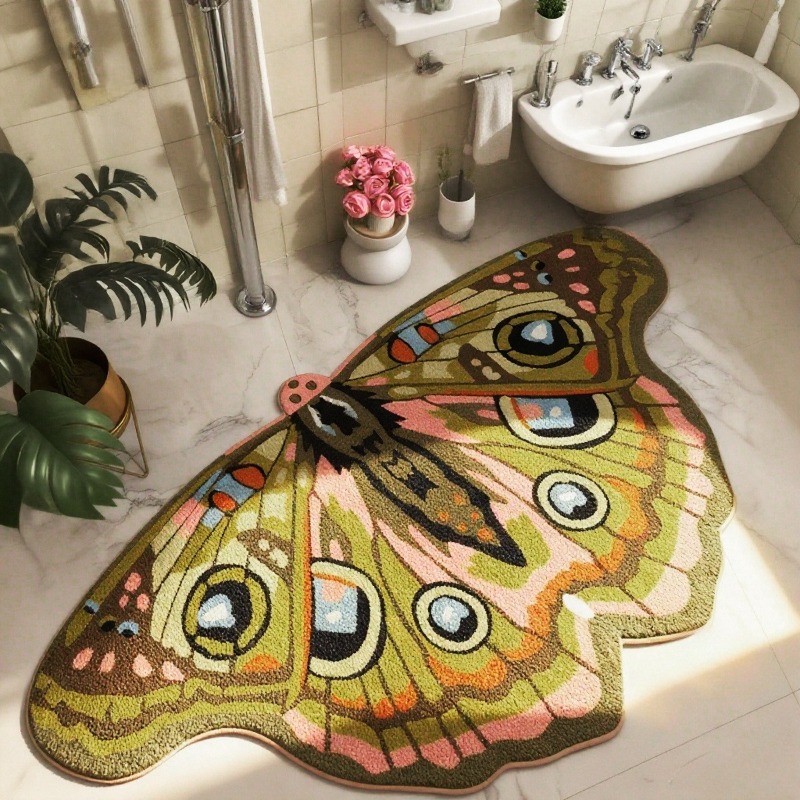 Irregular Shape Bedroom Decor Butterfly Carpet Fluffy Soft Lounge Floor Mat Thick Plush Rug French Style Carpets for Living Room
