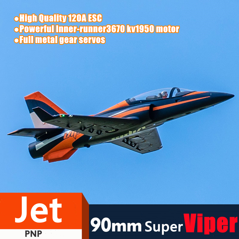 FMSRC Samolot z wentylatorem kanałowym 90mm EDF Jet Super Viper 6-kanałowy z klapami, rozpiętość skrzydeł 1400mm, gigantyczny model, samolot hobbystyczny, PNP