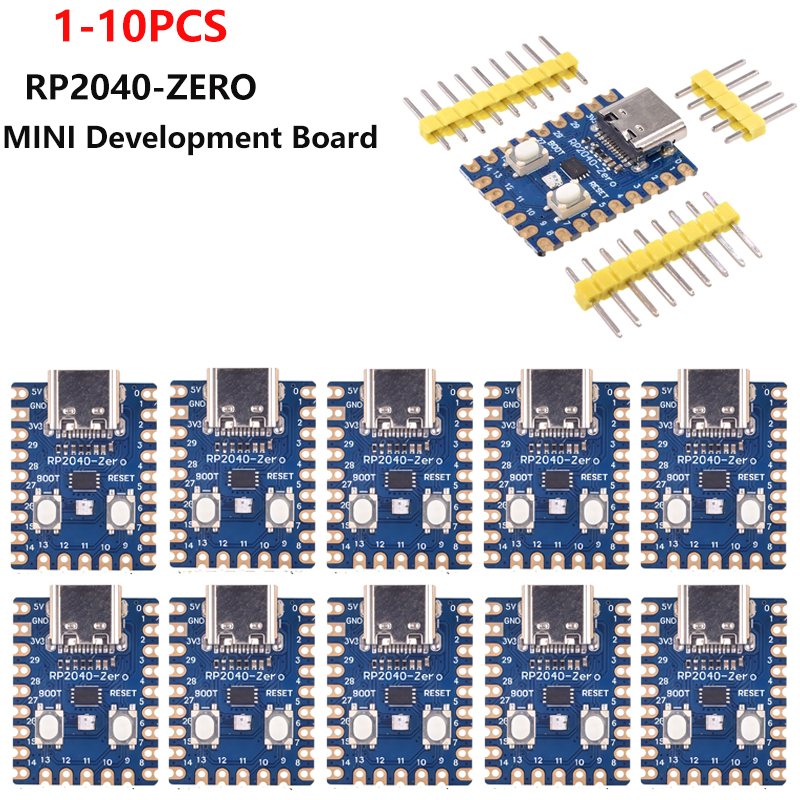 1-10 шт. RP2040-Zero RP2040 для микроконтроллера Raspberry Pi, макетная плата PICO, двухъядерный процессор Cortex M0 +, 2 МБ флэш-памяти