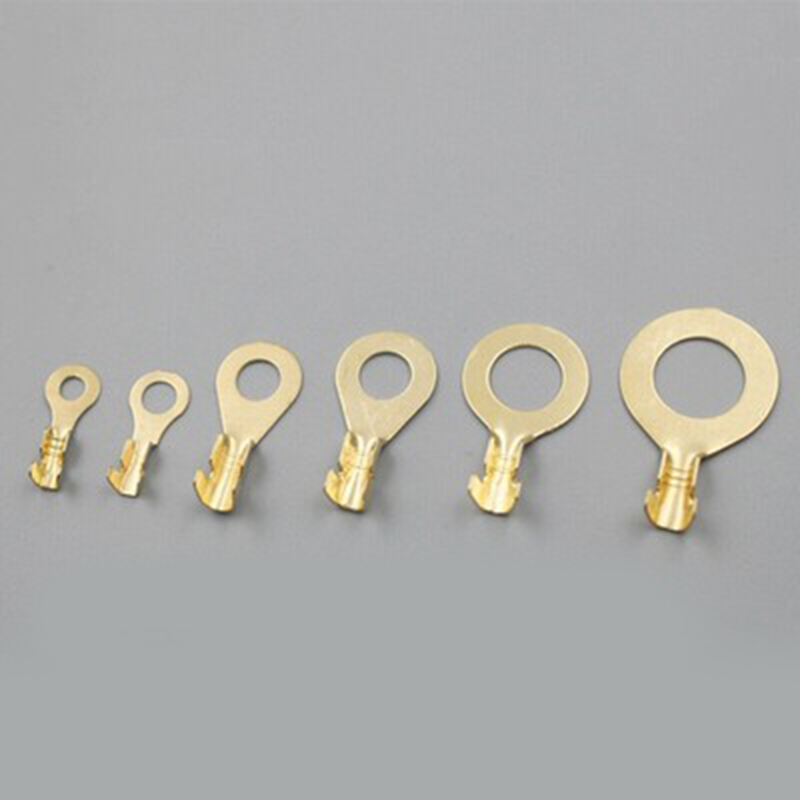 150pcs M3 M4 M5 M6 M8 M10 Ring Lugs Ring Eyes Copper Crimp Terminals Cable Lug Wire Connector Non-insulated Assortment Kit