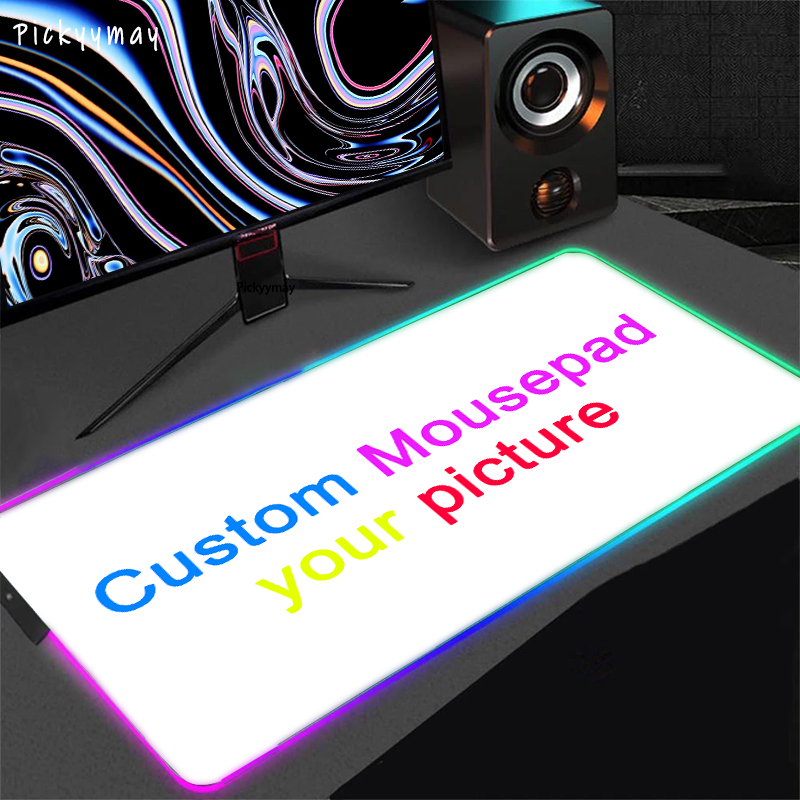 Duża podkładka pod mysz LED DIY XXL, podświetlana RGB, w stylu punk, mata pod klawiaturę, dywanik na stół, podkładka gamingowa, mausepad, CUSTOM