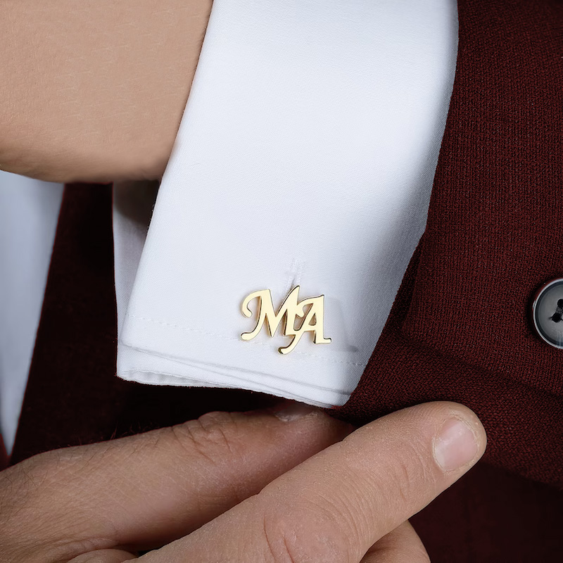 Benutzerdefinierte Manschettenknöpfe für Herren, luxuriös, personalisiertes Logo, Buchstabe, Edelstahl, Anzug, Hemd, Knopf, Hochzeit, Trauzeugen, Vatertagsgeschenke