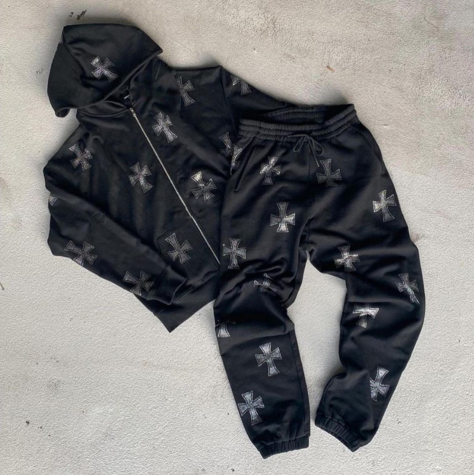 Sudadera con capucha de gran tamaño con estampado de diamantes de imitación góticos Y2K, sudadera de manga larga con cremallera, chaqueta con capucha informal, ropa de calle Grunge, Invierno 2023