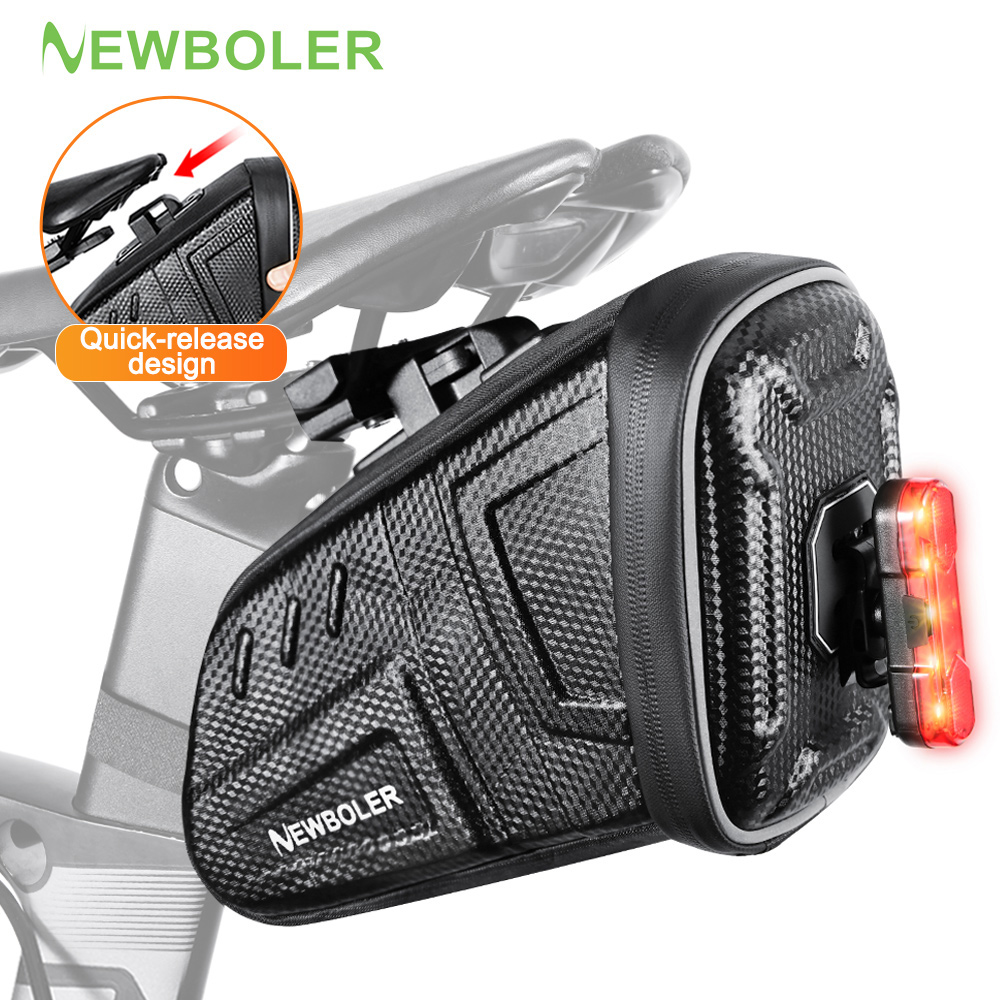 NEWBOLER 1.5L/2.5L Wodoodporna Torba Pod Siodło Rowerowe MTB Szosowa Torba Pod Siodło Rowerowe z Odblaskowymi Paskami Torba na Narzędzia Rowerowe Akcesoria MTB