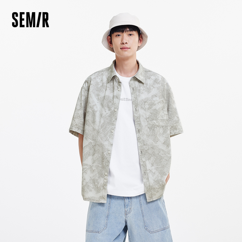 เสื้อเชิ้ตผู้ชายเซมีร์ 2026 ผ้าเดนิม ให้ความรู้สึกเย็นสบาย แขนสั้น น้ำหนักเบา แฟชั่นลำลอง