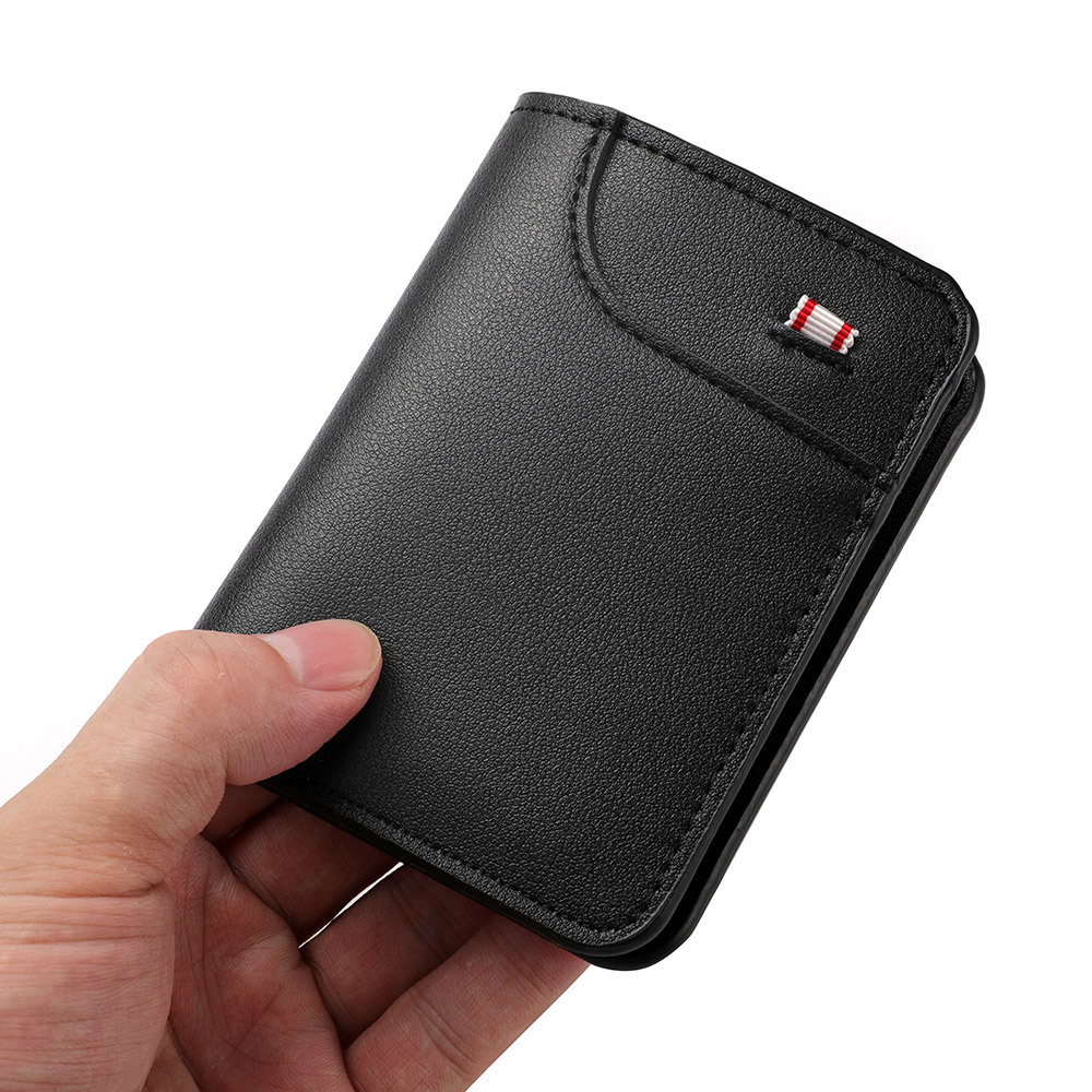 2024 nouveau portefeuille hommes court petit multifonctionnel main porte-carte PU affaires fermeture éclair sac à main mode haute qualité décontracté