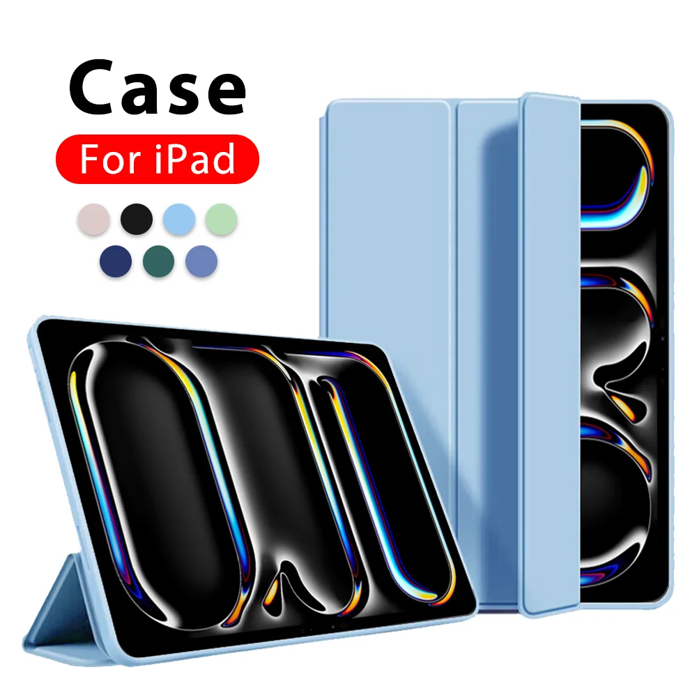 Para IPad Pro 13 11 12,9 pulgadas M4 M2 2024 10th 9th 10,9 Funda Air 5 4 3 2 para iPad 8th 7th Generación Funda mini 6 2021 Funda con soporte