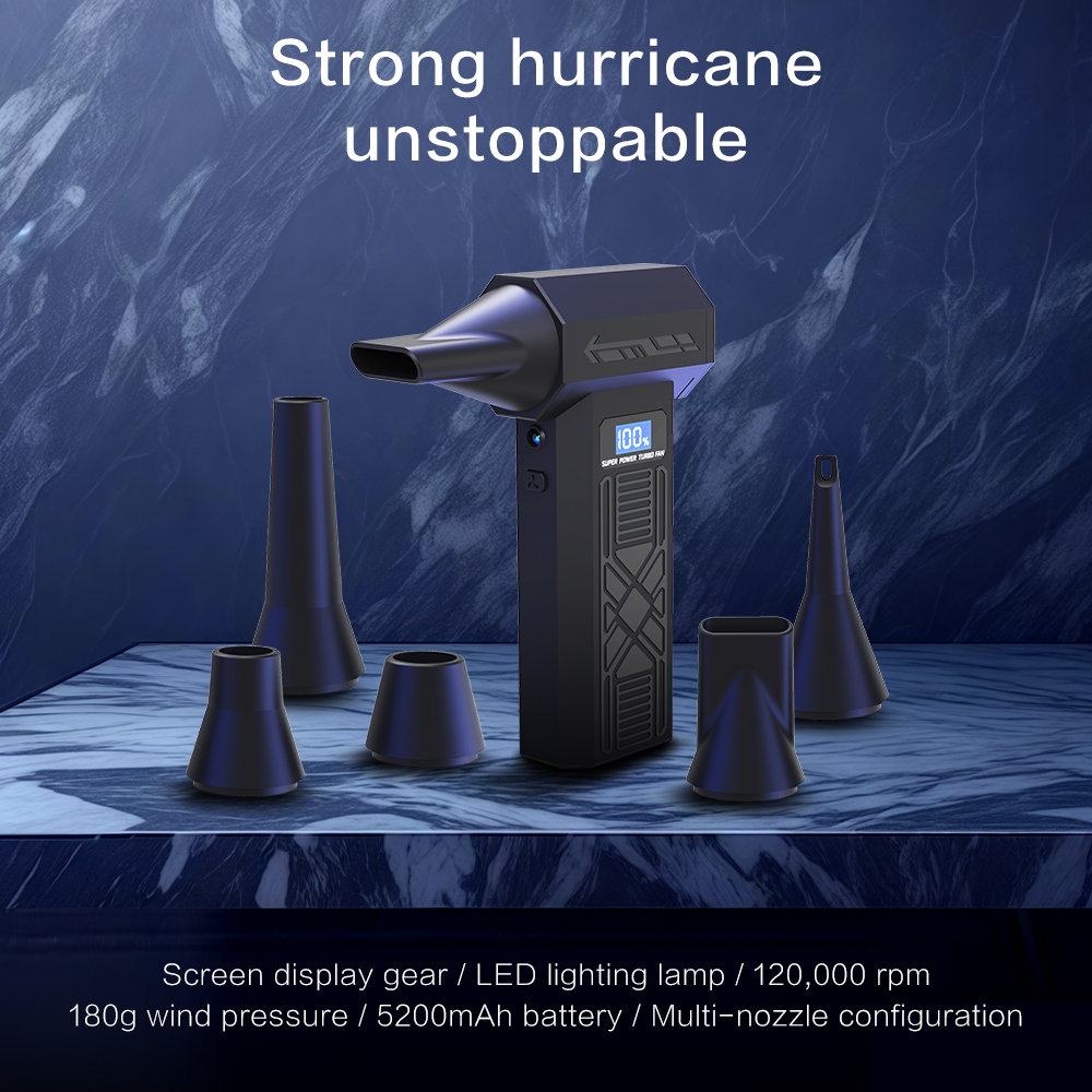 120000 giri/min P80 Turbo Ventilatore Jet Ventilatore Elettrico Portatile Spolverino Aria Pulitore Con Tipo C di Ricarica 4 Velocità Regolabile Per La Tastiera
