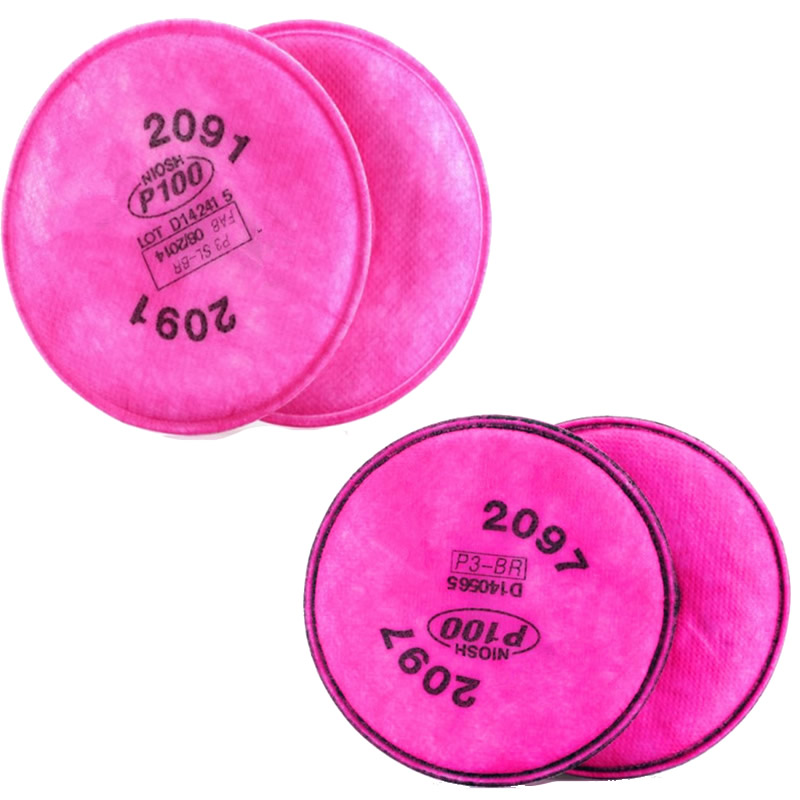 New 2pcs 2091/2097 Cotton Filters Replaceable Filtering For 6200/7502/6800 Dust Gas Mask Accessories Painting Spraying