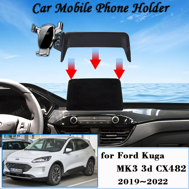 Support de téléphone portable pour voiture, pour Ford Kuga MK3 3d st-line 2019 ~ 2022, Support GPS, Support de montage par gravité, accessoires de Support automatique