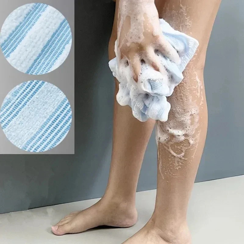 Toalla Exfoliante para Espalda Ultra Larga, Antibacterial con Iones de Plata, Toalla Multifuncional para Ducha y Baño, para Espuma Abundante