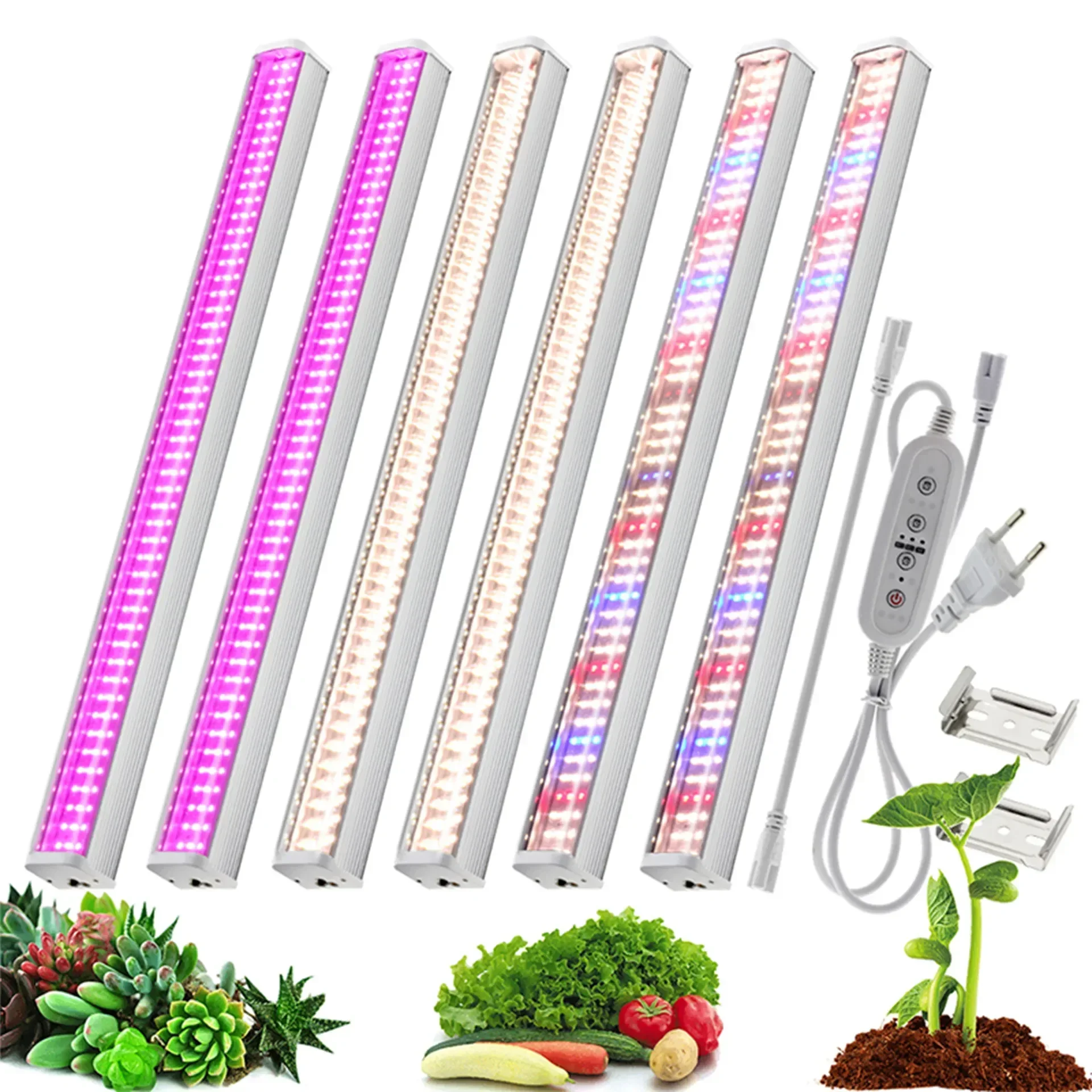 最新の 1/2/4/6 個フルスペクトル LED 成長ライト温室植物野菜花補助光無土壌栽培ランプホット