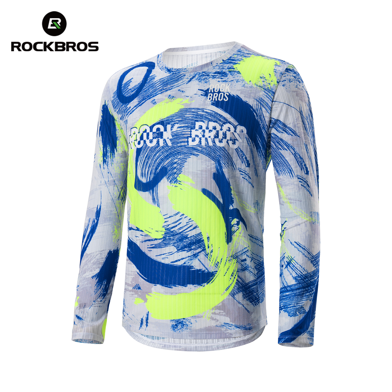 ROCKBROS Cycling Long Sleeve Jersey Breathable Quick Dry Sweatershirt Fitness Pullover Sunscreen Outdoor Sports Cycling Clothing
