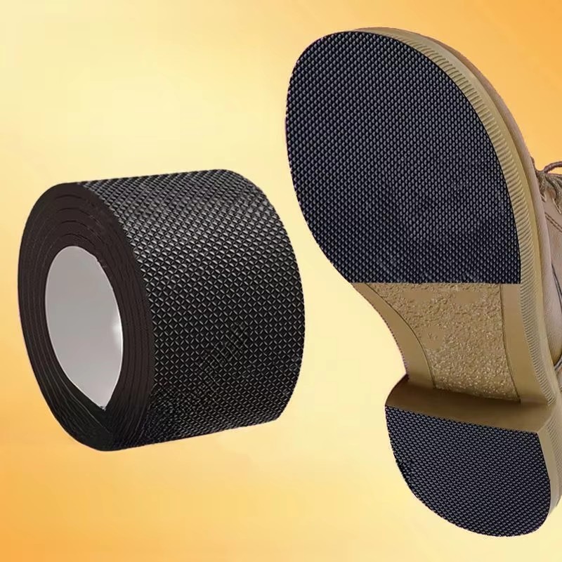 Adesivo per Suola Scarpe 6/8/10CM, 1 Rotolo, Spesso, Antiscivolo, Resistente all'Usura - Protezione Tallone Anti-Abrasione, Silenziante e Antirumore