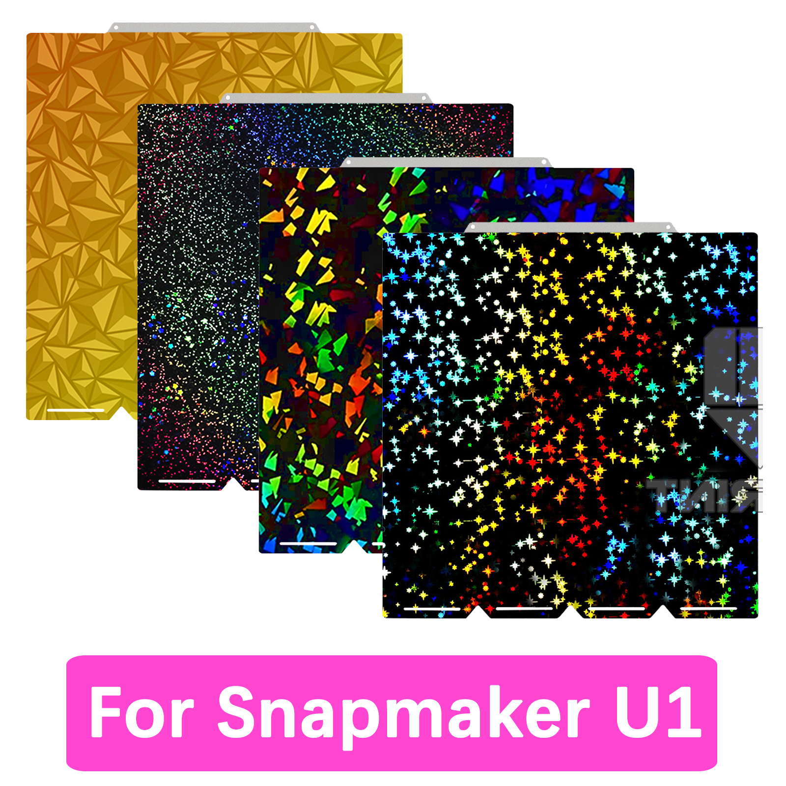 For Snapmaker U1 Build Plate 276x293mm Textured PEI Spring Steel Plate Double Sided Smooth PEO PEO PEY Sheet For Snapmaker U1
