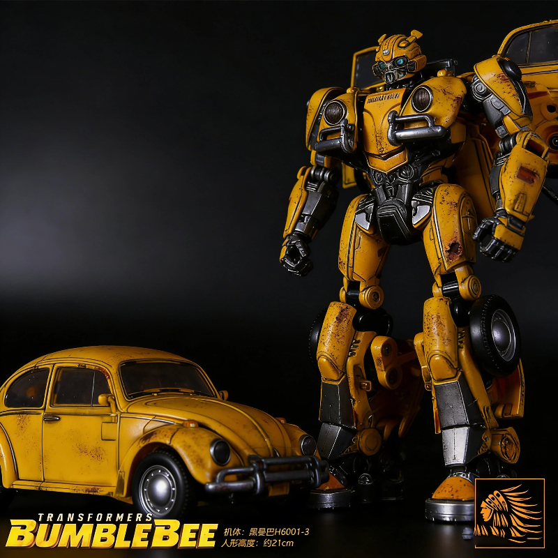 Transformeerbare robot 21 cm Bumblebee-legering Geschilderd actiefiguur Verzamelbaar speelgoed Gevechtsgescheurd automodel Bureauornament Jongen cadeau