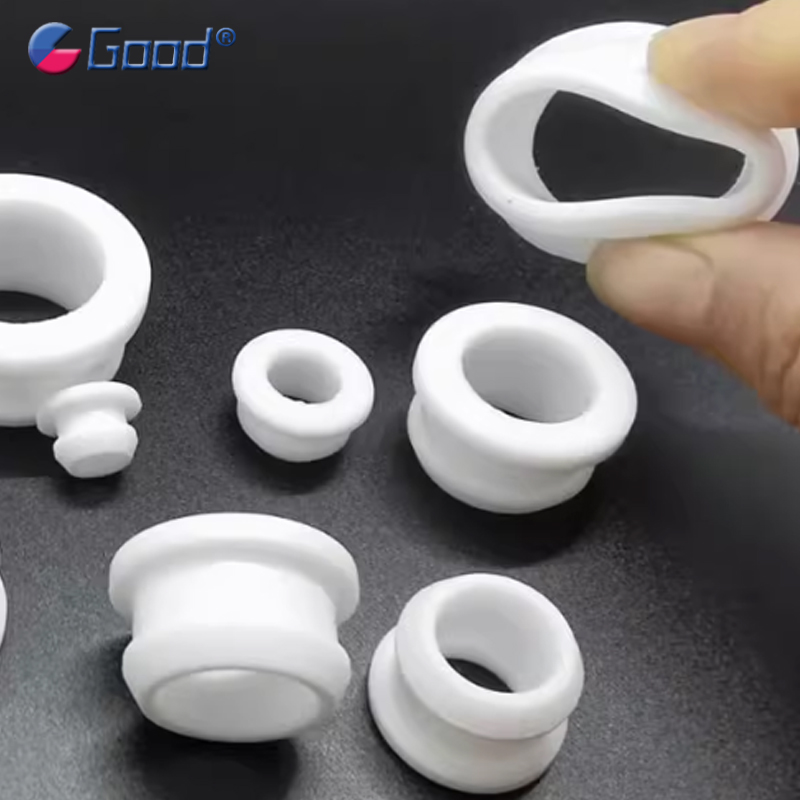 4.5mm~30mm White Hollow Hole Plug Silicone Rubber Snap-on Grommet Blanking End Cap Wire Cable Protect Through Hole Inserts Plug
