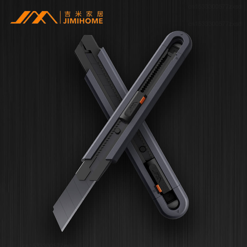 Jimihome-cuchillo de utilidad elástico de 0,79 pulgadas, cortadores de papel, cuchillas de acero al carbono, cuchillo de bolsillo con cerradura de seguridad, herramientas artesanales DIY