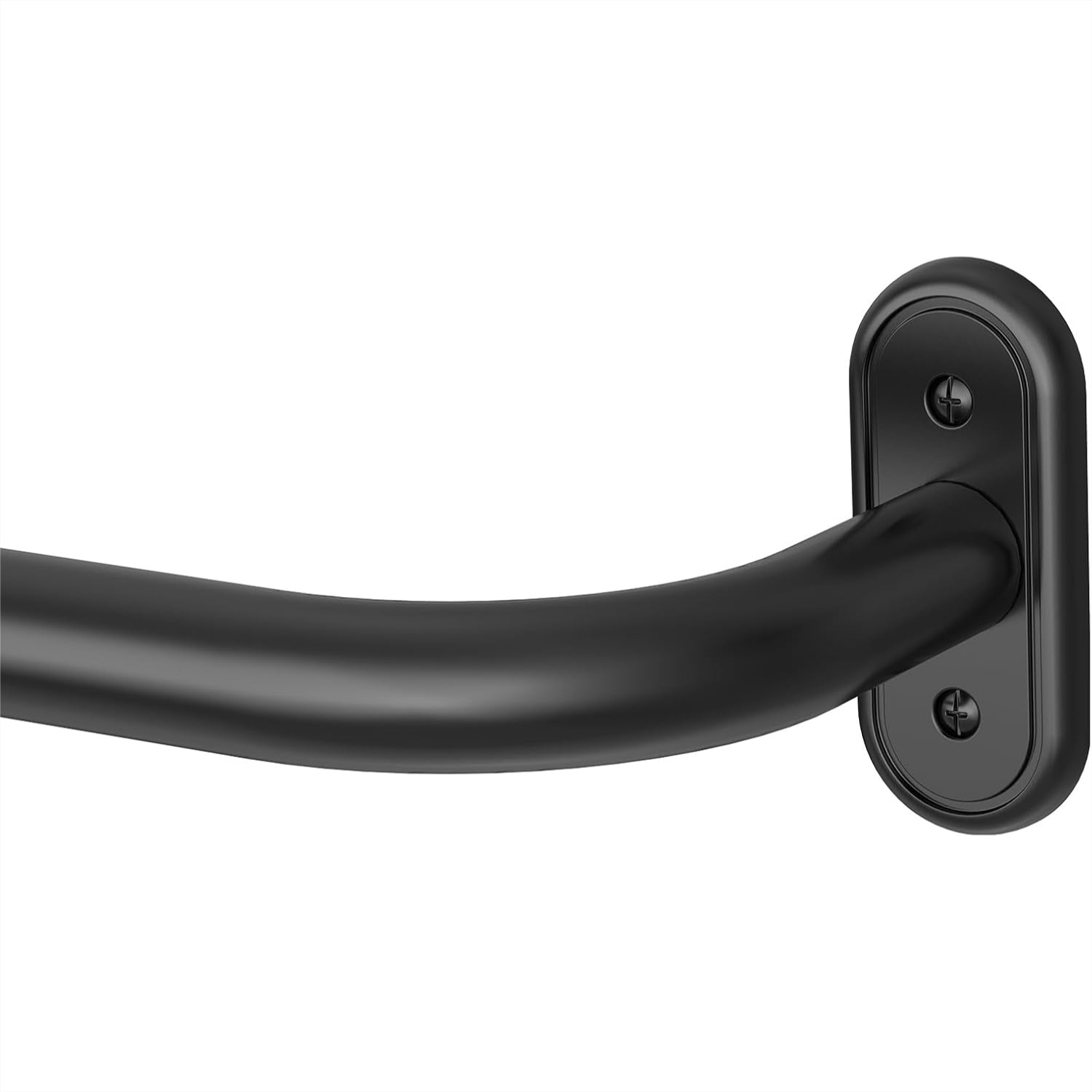 Curtain Rods 36-120 Inch, Black Wrap Around Design for Maximum Light Blockage, Heavy Duty 1 Inch Adjustable Rod for Bedroom