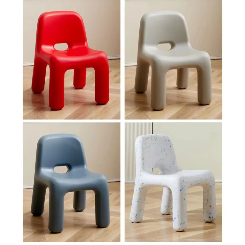 Colorful Speckled Kids Plastic Chair, Durable Easy Clean Seat for Playroom Bedroom Children Seating