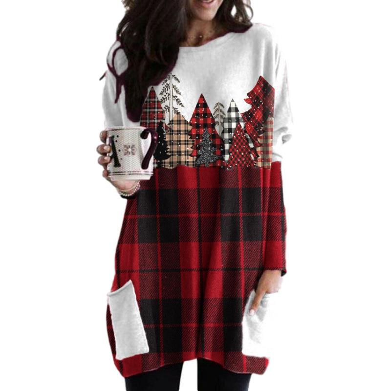 Xadrez feminino redondo Dr Long ket Cisas Roupas Acessórios Faion para pessoas de meia-idade e ly