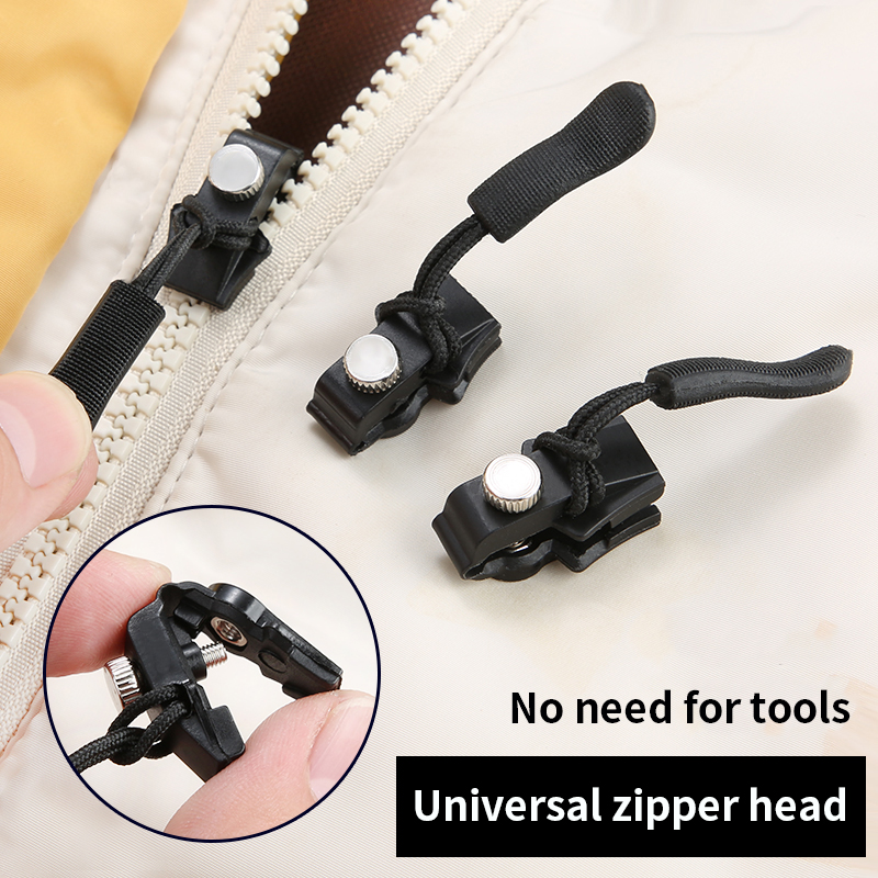 Universeller Abnehmbarer Metall-Reißverschluss-Schieber Abnehmbares Sofort-Reparatur-Set DIY Ersatzhebel-Verschlüsse für Kleidung und Gepäck