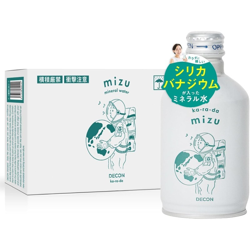 デコン ミネラルウォーター 290ml 24本パック シリコンとバナジウムを含む水。 プラスチックフリー。 水を予約してください。 アルミ缶。 3年間の長期保存可能。 シリコンとバナジウムを含む。 天然水。 送料無料。