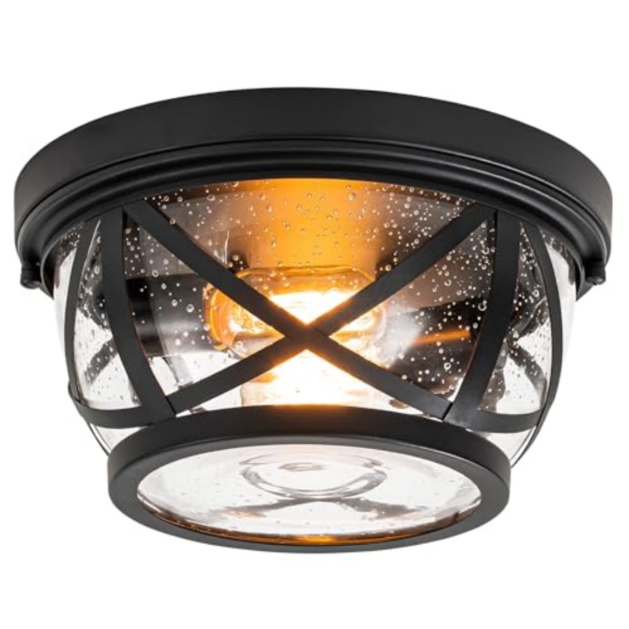 Luminária de Teto Embutida, Luminária Moderna de 2 Luzes para Varanda, Montagem no Teto para Uso Externo e Interno