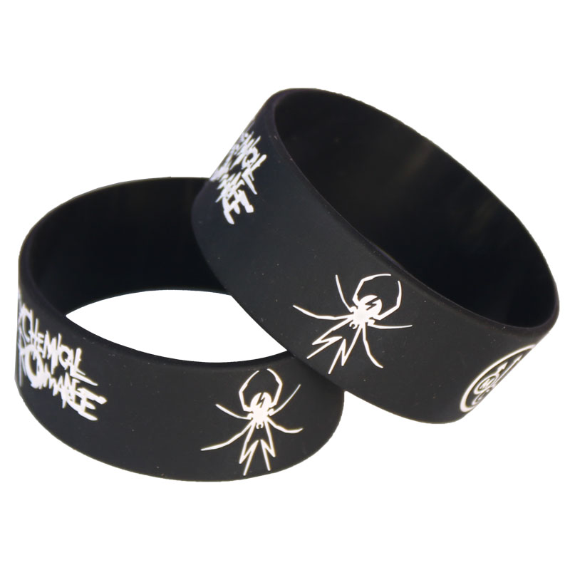 Bracelet en Silicone My Chemical Romance pour Homme, 1 Pièce, en Caoutchouc, Punk, Rock, Araignée, pour Amoureux de la Musique, Offre Spéciale, SH065