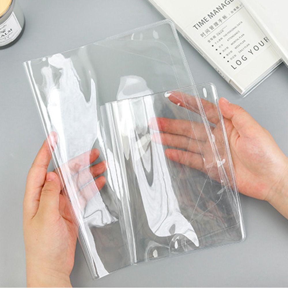 耐久性のある A5/A6 ノートブック保護スリーブ PVC 透明スクラップブッキングカバー防水ブックカバー日記