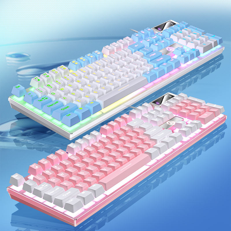 YINDIAO キーボードゲーミング有線ラップトップデスクトップ PC コンピュータオフィスアクセサリーロープロファイルゲーマーキーボードテンキー付き