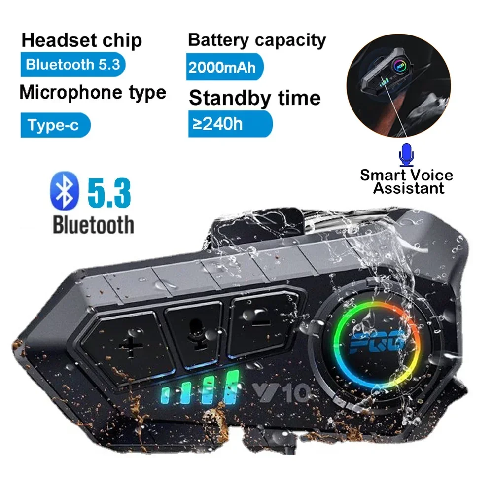 Bluetooth 5.3 casque casque sans fil mains libres appel téléphone Kit Moto étanche écouteur MP3 lecteur de musique haut-parleur pour Moto