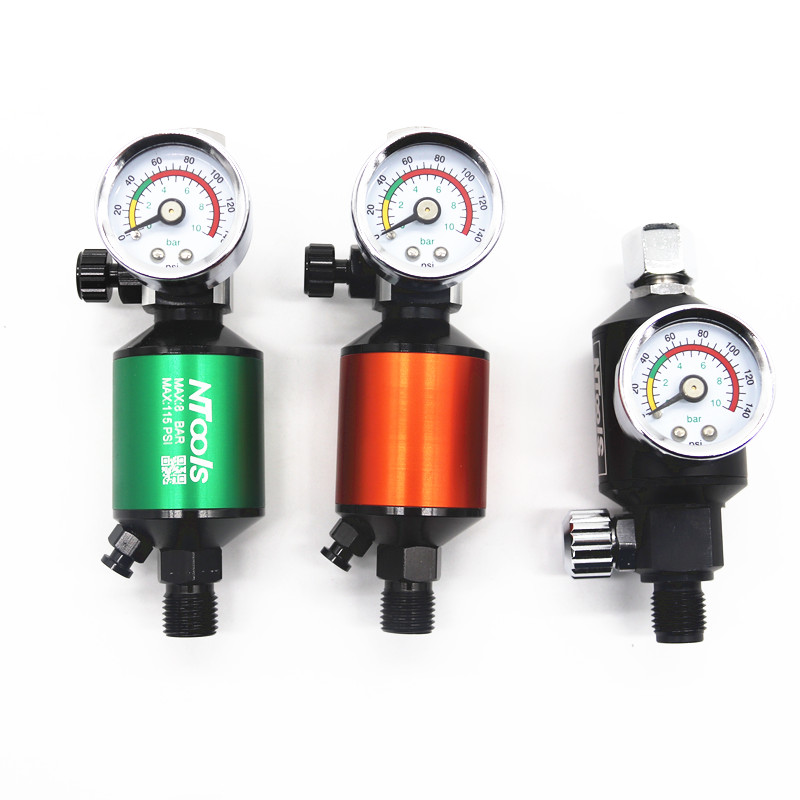 Regolatore dell'aria con filtro dell'aria Pistola a spruzzo Regolatore dell'aria Calibro Spruzzo d'aria Strumenti per il filtro della trappola dell'acqua in linea Regolatore della pistola a spruzzo per vernice