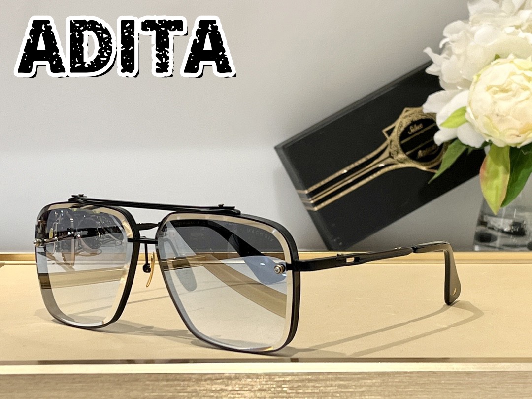 ADITA MACH SIX Größe 62-12-138 Hochwertige Sonnenbrille für Herren, Titan-Stil, modisches Design, Sonnenbrille für Damen, mit Box