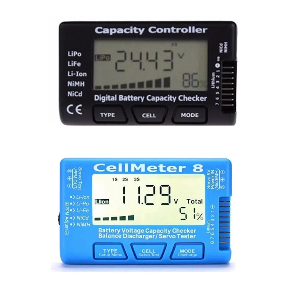 RC CellMeter 8 1-8S / Cellmeter 7 1-7S Измеритель напряжения емкости аккумулятора LiPo li-lon NiMH Meter 8 Высокое качество Оптовая продажа