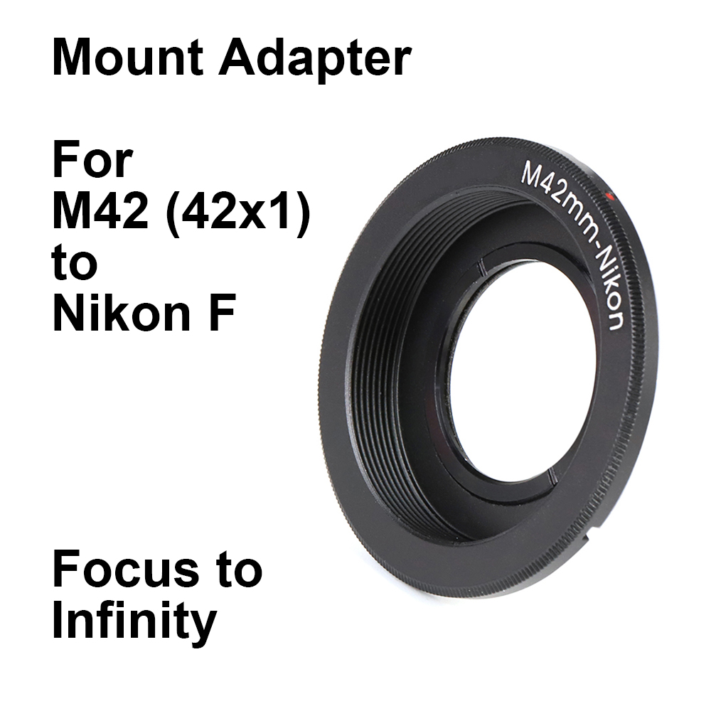 M42 - Nik F สําหรับ M42 (42x1) เลนส์ Nikon F mount กล้อง D6 D750 D850 Mount Adapter แหวน M42-AI แก้ไขแก้วโฟกัส infinity