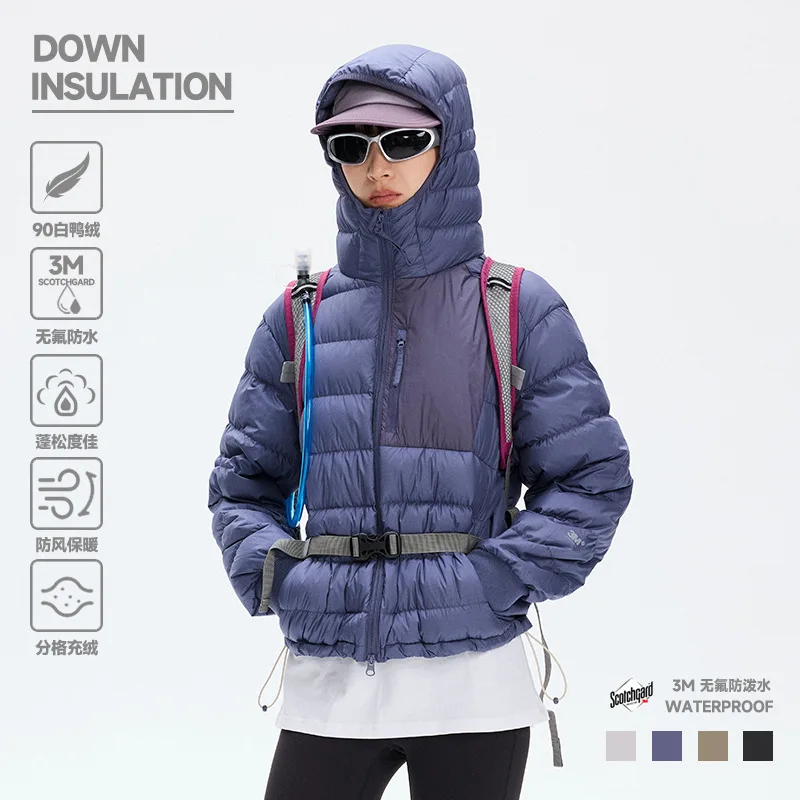 Waterproof Lightweight Hooded 90% White Down Jackets For Men Winter Portable Traveling Down Coats Men Outerwear JK-053